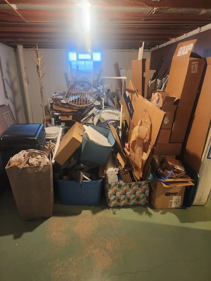 Roll-off dumpster container at job site for 20 Yard Dumpster Rental in Riga